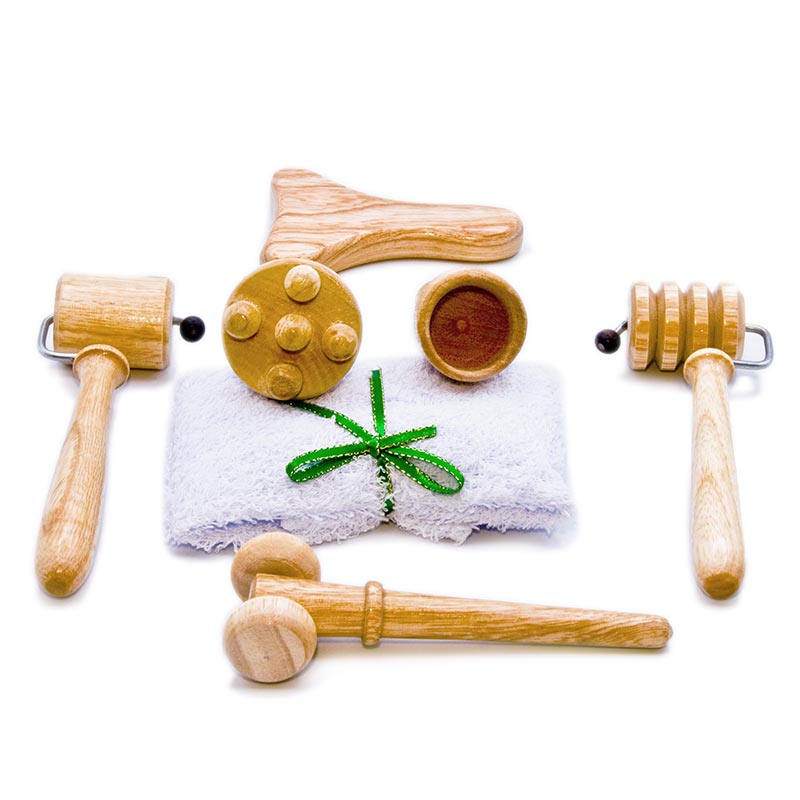Set of 6 Pieces Wood Therapy Facial